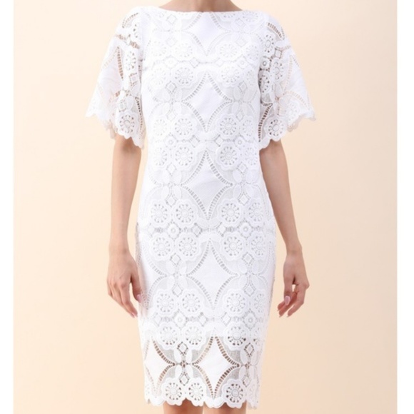 Chicwish Dresses & Skirts - LAST ONE! Graceful White Crochet Midi Dress
